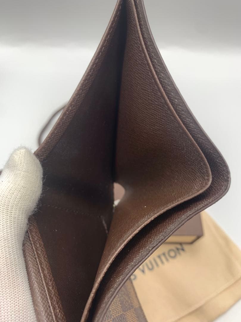 【美品】LOUISVUITTON ヴィトン　ダミエ　マルコ　二つ折り財布