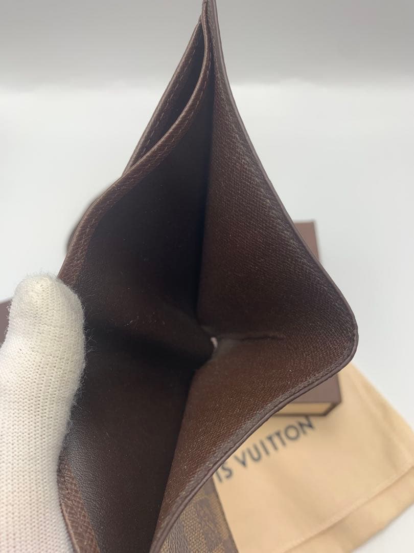 【美品】LOUISVUITTON ヴィトン　ダミエ　マルコ　二つ折り財布