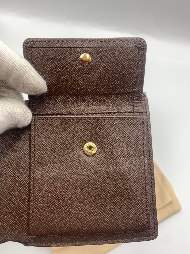 【美品】LOUISVUITTON ヴィトン　ダミエ　マルコ　二つ折り財布