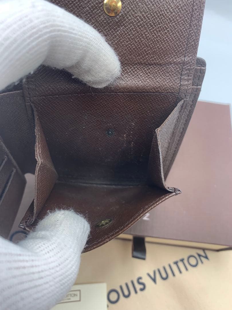 【美品】LOUISVUITTON ヴィトン　ダミエ　マルコ　二つ折り財布