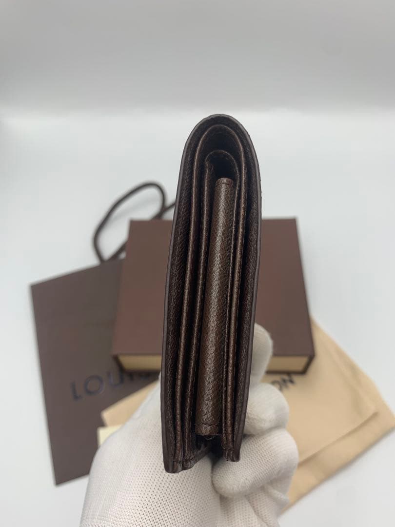 【美品】LOUISVUITTON ヴィトン　ダミエ　マルコ　二つ折り財布