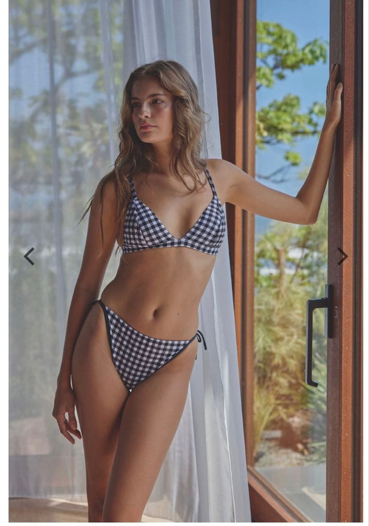 アリシアスタン チェック柄 水着 ビキニ alexia stam M 2025