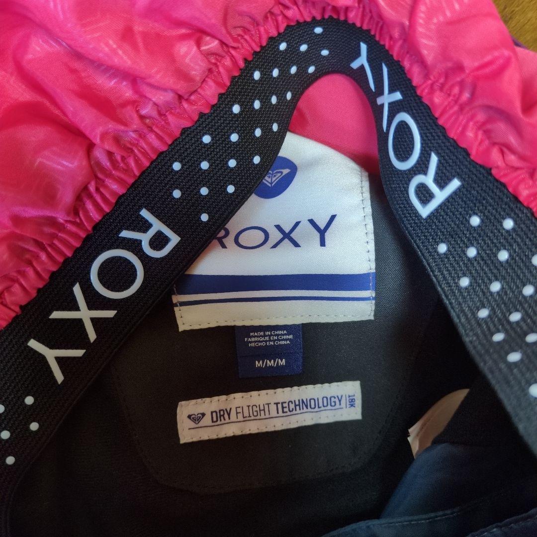 ROXY　スノボウェア　上下セット　Ｍ　ロゴ　総柄　幾何学模様　ピンク　パープル