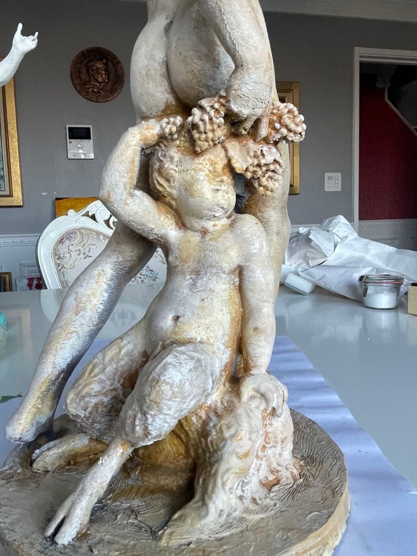 ローマ神話　バックスの像 47cm ギリシャ神話では、ディオニューソス