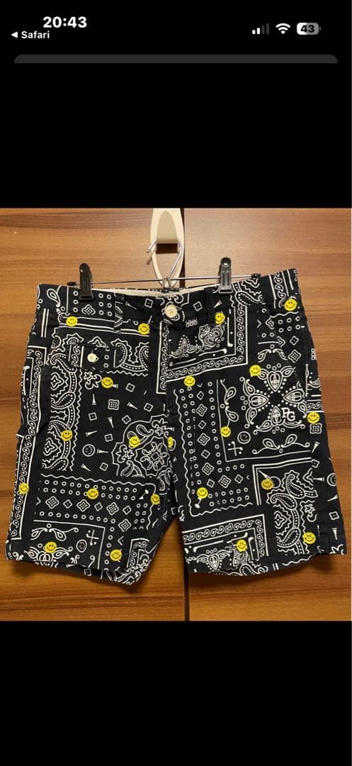パーリーゲイツ　ペイズリー×ニコちゃん柄　ショートパンツ