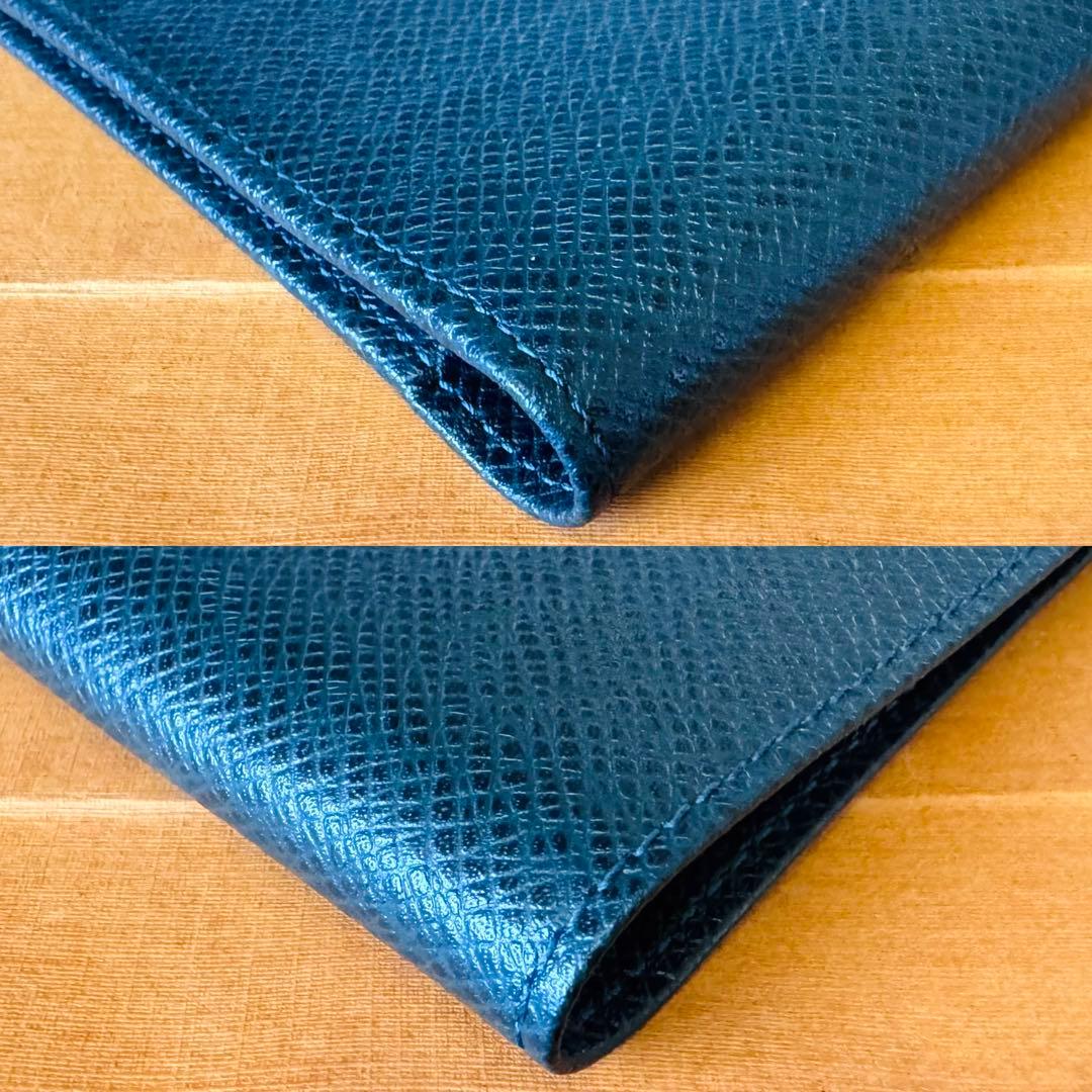 LOUIS VUITTON タイガ ポルトビエ カルトブルー 折り財布 外観極美