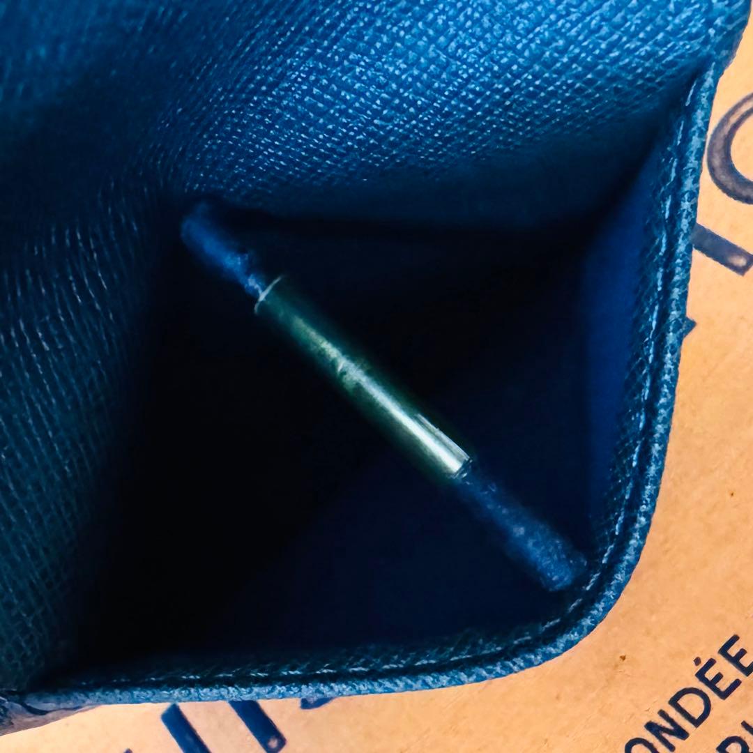 LOUIS VUITTON タイガ ポルトビエ カルトブルー 折り財布 外観極美