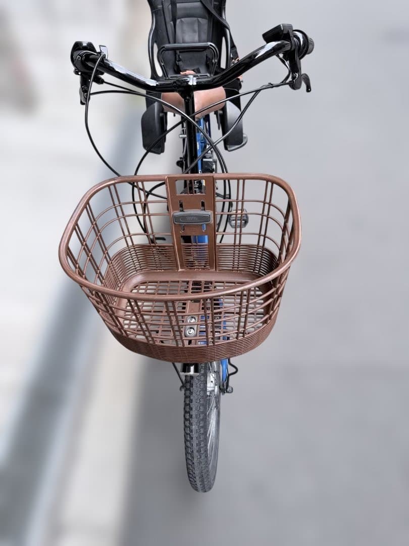 大阪府　子供乗せ　ヤマハ　電動アシスト自転車 チャイルドシート付き 青