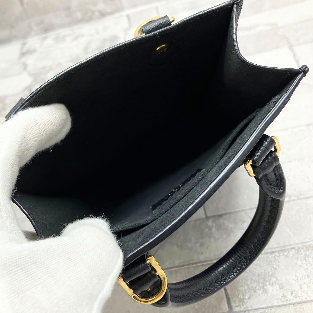 ルイヴィトン プティット・サックプラ ミニバッグ モノグラム　アンプラント　黒