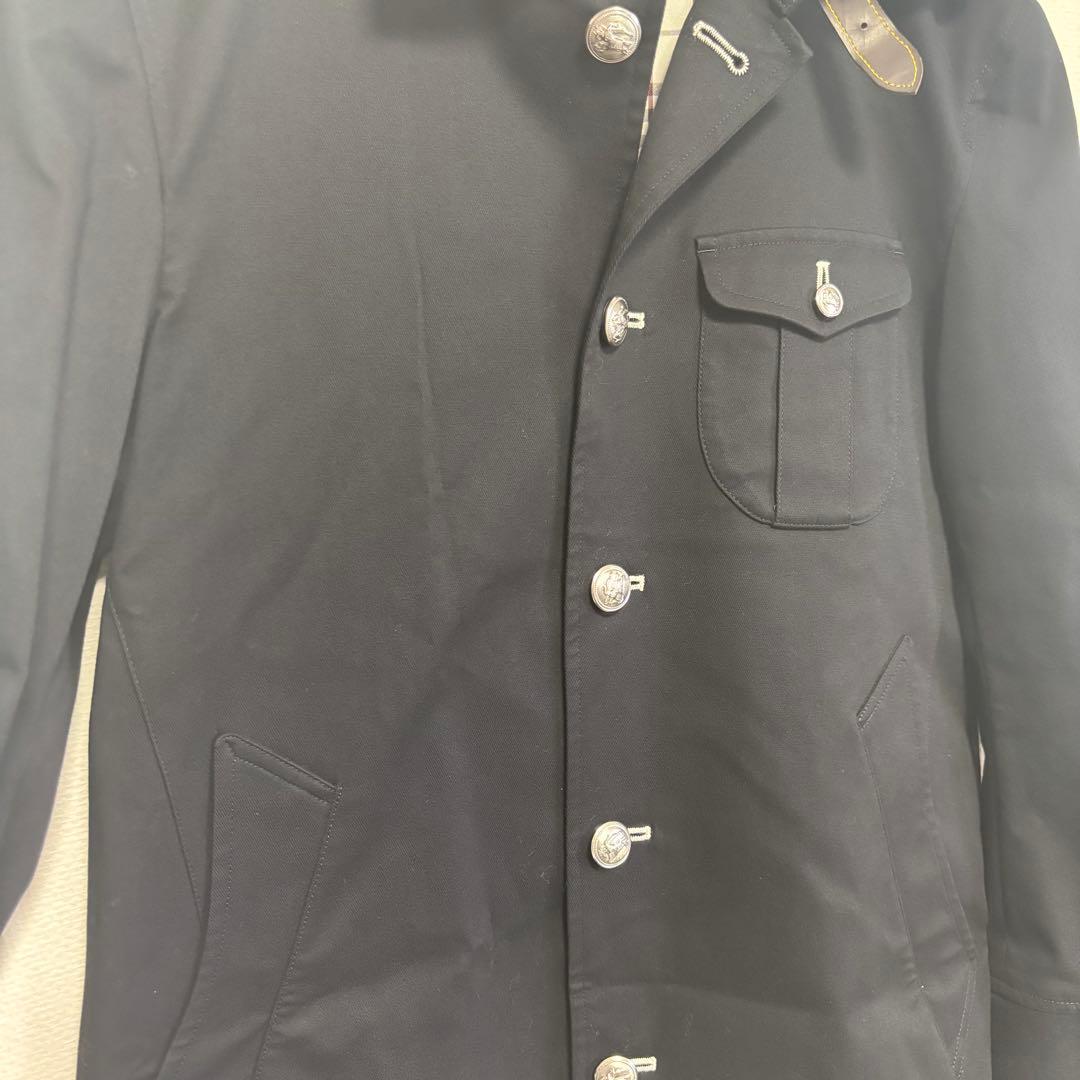 【バーバリーブラックレーベル】マリンコート 銀ボタン ホースロゴ《M》