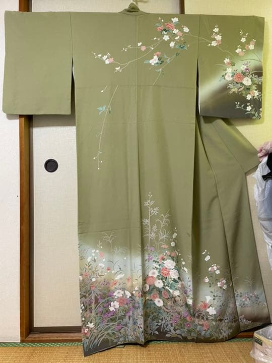 未使用　正絹　訪問着　袋帯　セット