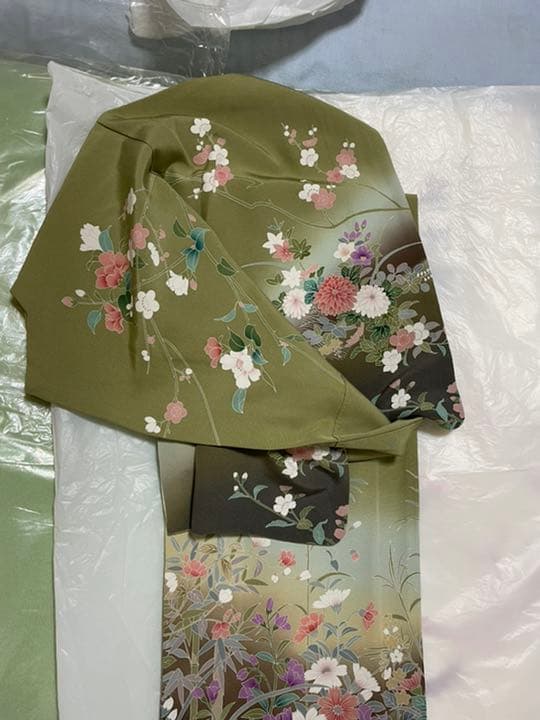 未使用　正絹　訪問着　袋帯　セット