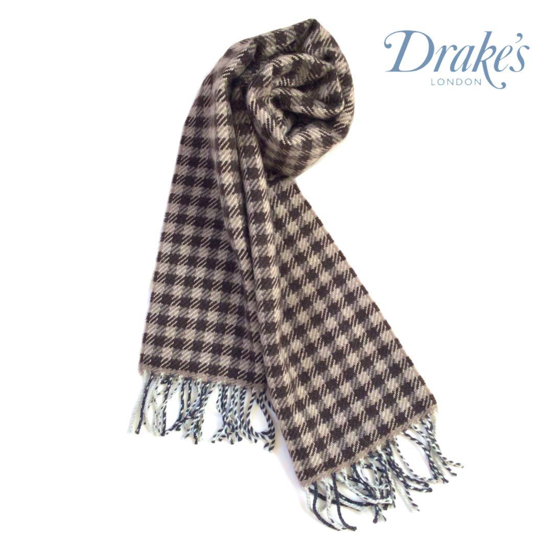 【新品】Drake's × BEAMS F チェック柄マフラー ストール西口修平