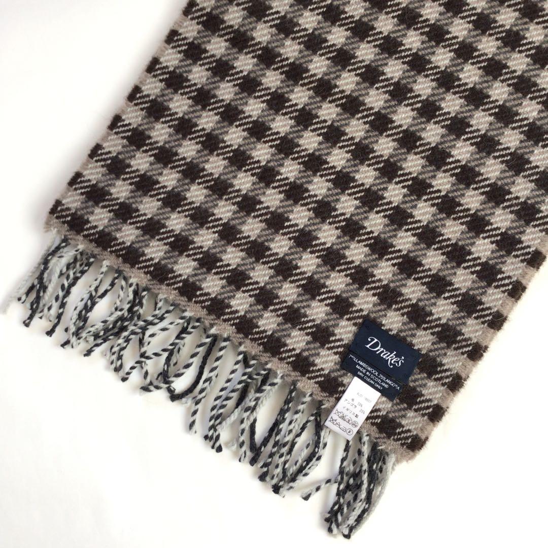 【新品】Drake's × BEAMS F チェック柄マフラー ストール西口修平