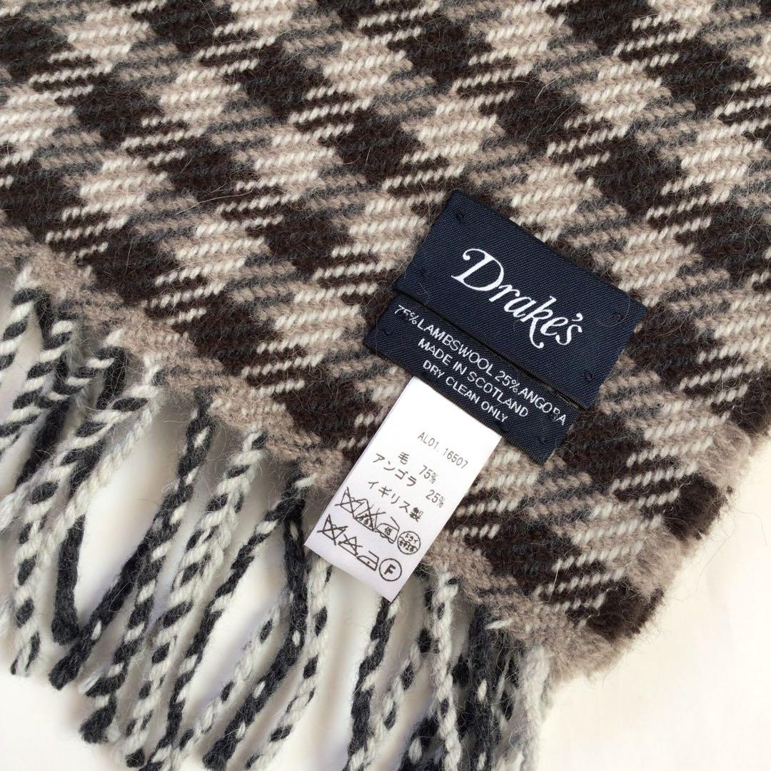 【新品】Drake's × BEAMS F チェック柄マフラー ストール西口修平