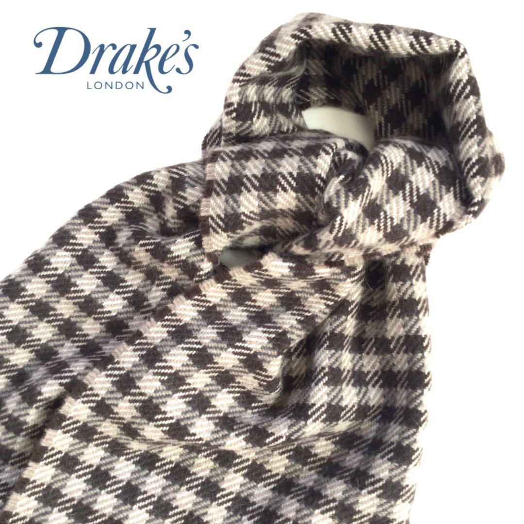 【新品】Drake's × BEAMS F チェック柄マフラー ストール西口修平