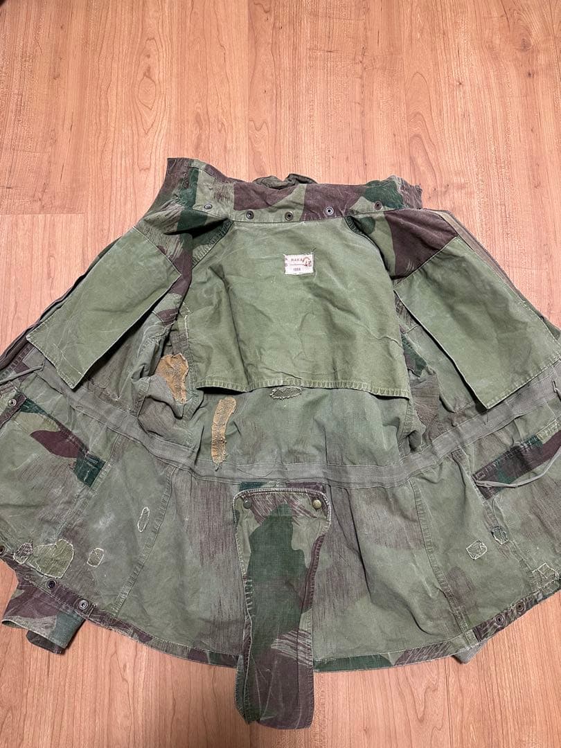 う*ぃ様 【希少！フード付き】50s ベルギー軍ブラッシュストロークカモ 実物