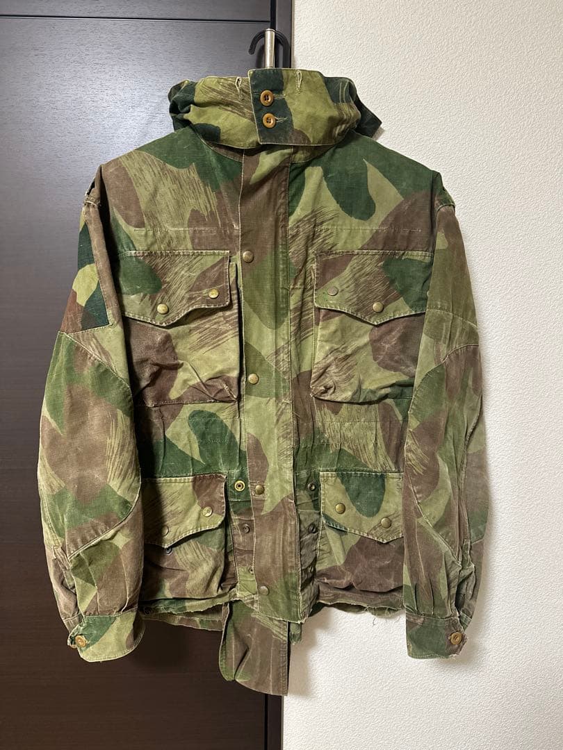 う*ぃ様 【希少！フード付き】50s ベルギー軍ブラッシュストロークカモ 実物