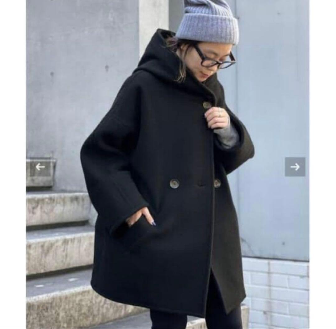 特価⭐️AP STUDIO⭐️ライトモッサオーバーフーディーコート　ブラック