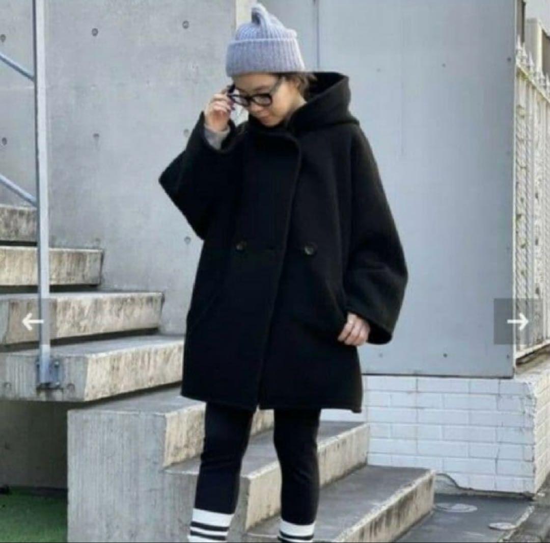 特価⭐️AP STUDIO⭐️ライトモッサオーバーフーディーコート　ブラック