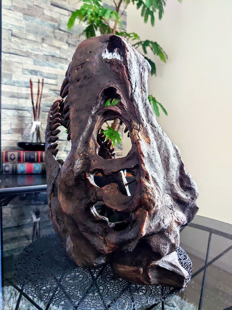 【2個セット】 ティラノサウルス トリケラトプス 頭骨 化石 レプリカ