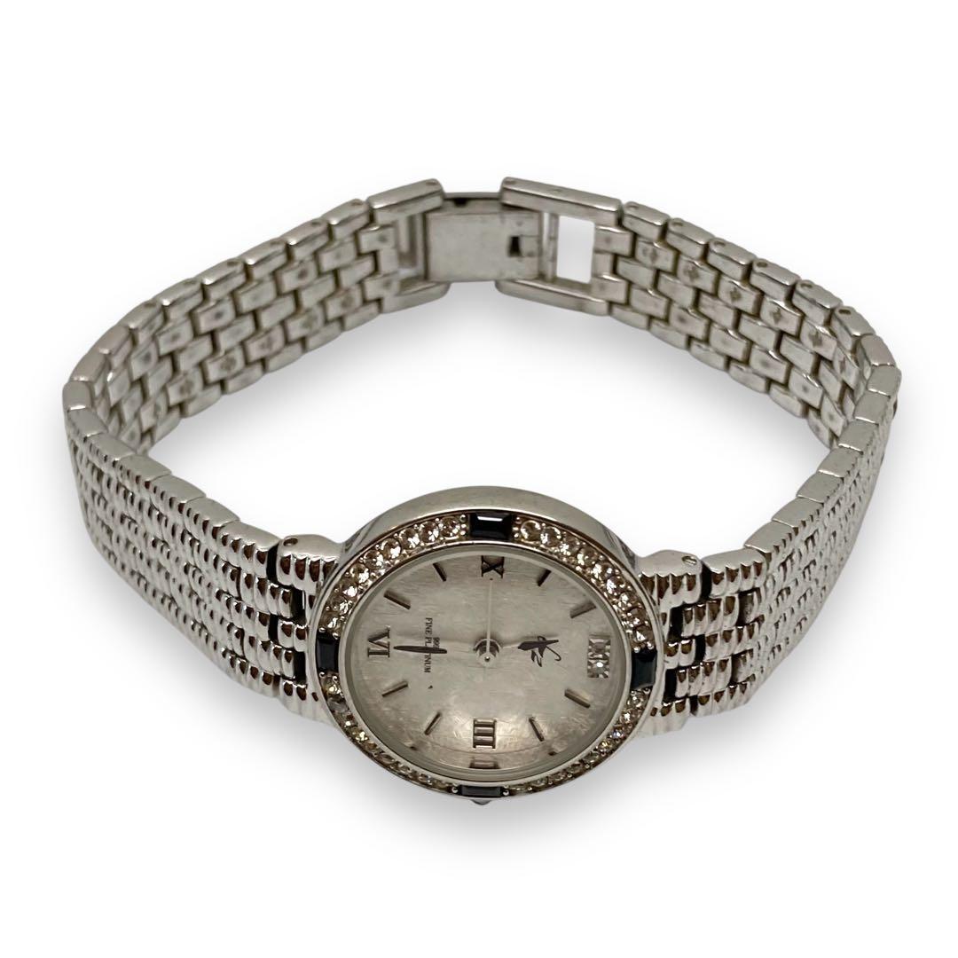 Ⴤ1327ꕤ美品 LZ リズ 腕時計 レディース 天然 ダイヤモンド プラチナ