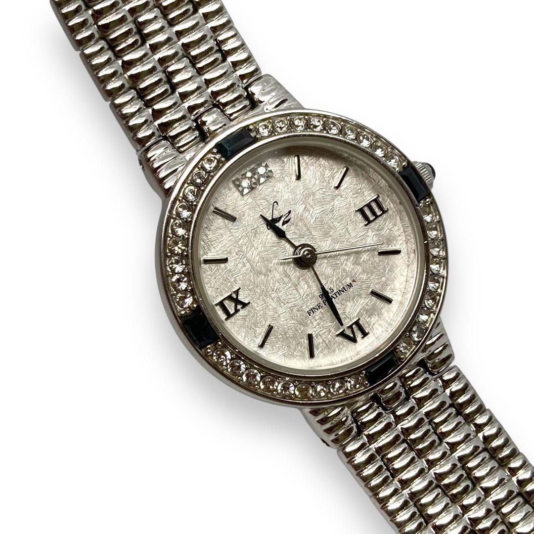 Ⴤ1327ꕤ美品 LZ リズ 腕時計 レディース 天然 ダイヤモンド プラチナ