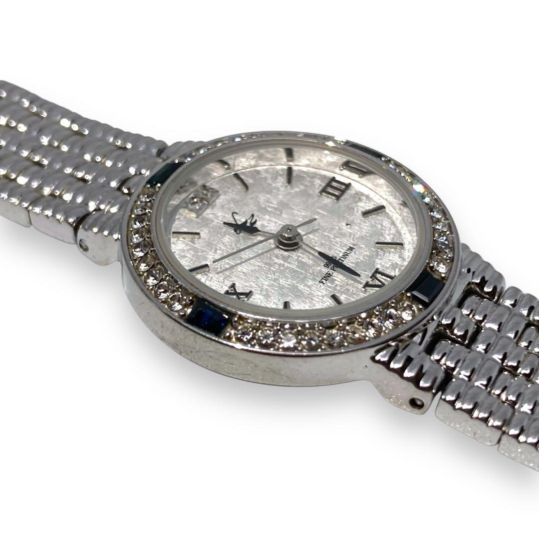 Ⴤ1327ꕤ美品 LZ リズ 腕時計 レディース 天然 ダイヤモンド プラチナ