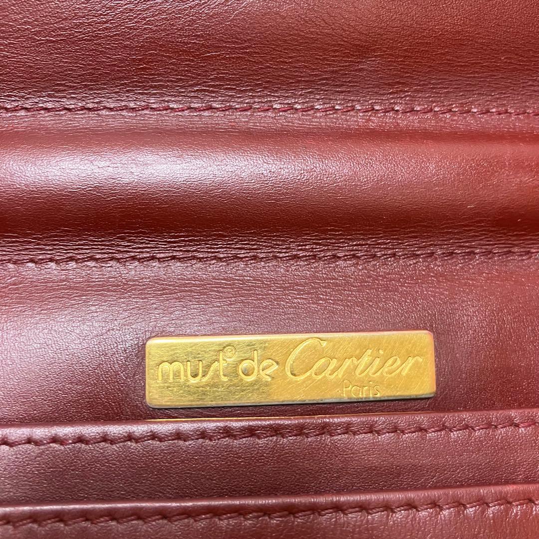 カルティエ マストライン 本革 レザー クラッチバッグ