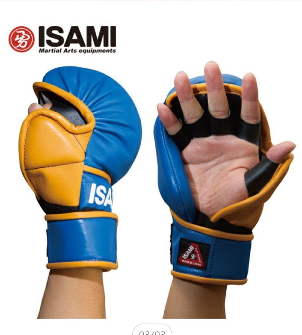 ISAMI パウンドグローブ Fサイズ 黒/赤