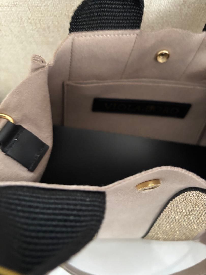 新品★半額‼︎日本製ヴィオラドーロ　高級ショルダーバッグ（布製エコバッグ大付き）