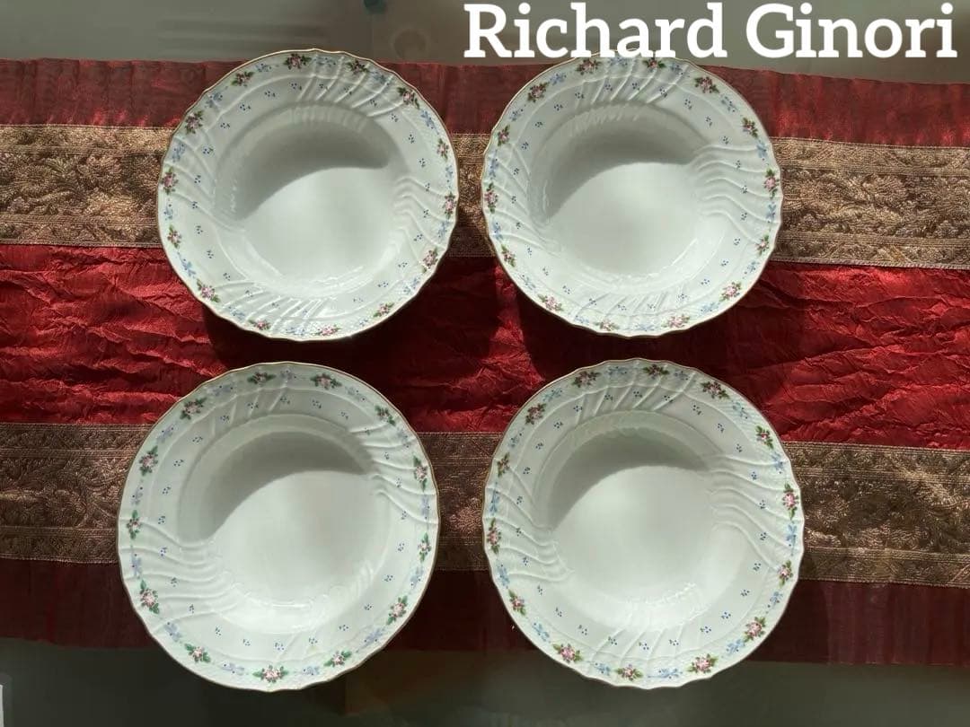 美品　ジノリ　ベッキオカプリ　4枚セット　20センチ　スープ皿