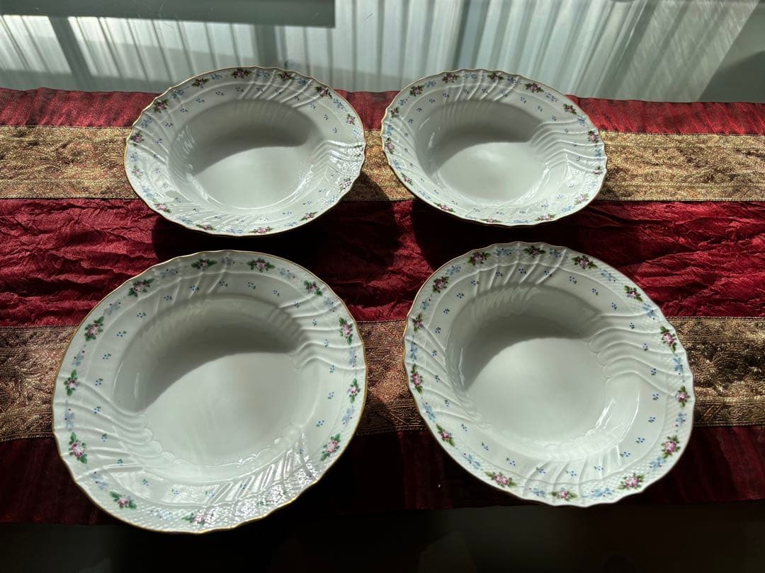 美品　ジノリ　ベッキオカプリ　4枚セット　20センチ　スープ皿