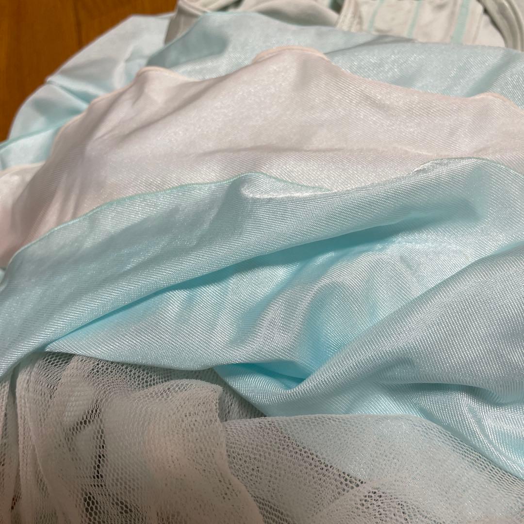 Chacott バレエレオタード 130K 水色 フリル付き