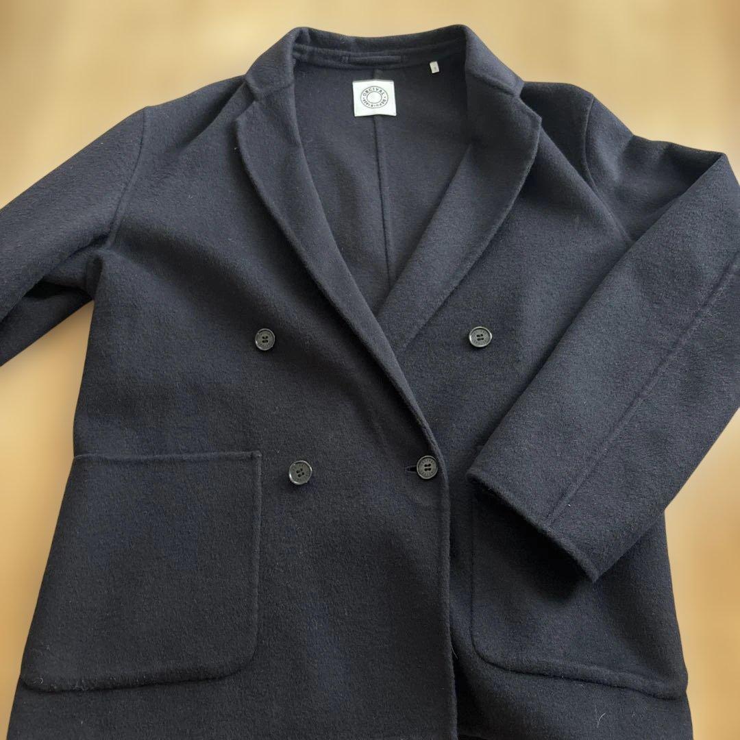 オーシバル　ダブルブレスト　ウールジャケット　bshop ネイビー　サイズ1 紺