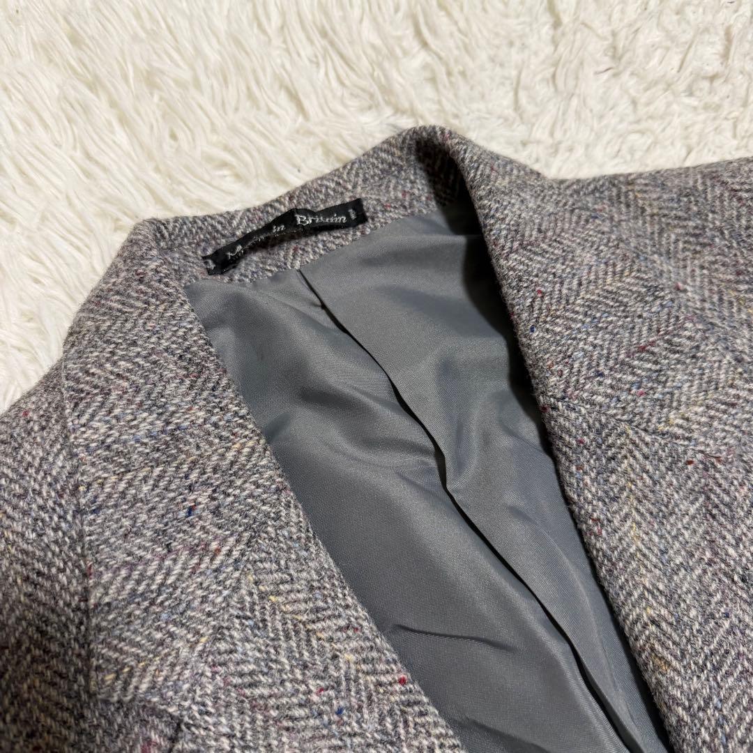 希少　ハリスツイード　Dunn & Co テーラードヘリンボーン　くるみボタン