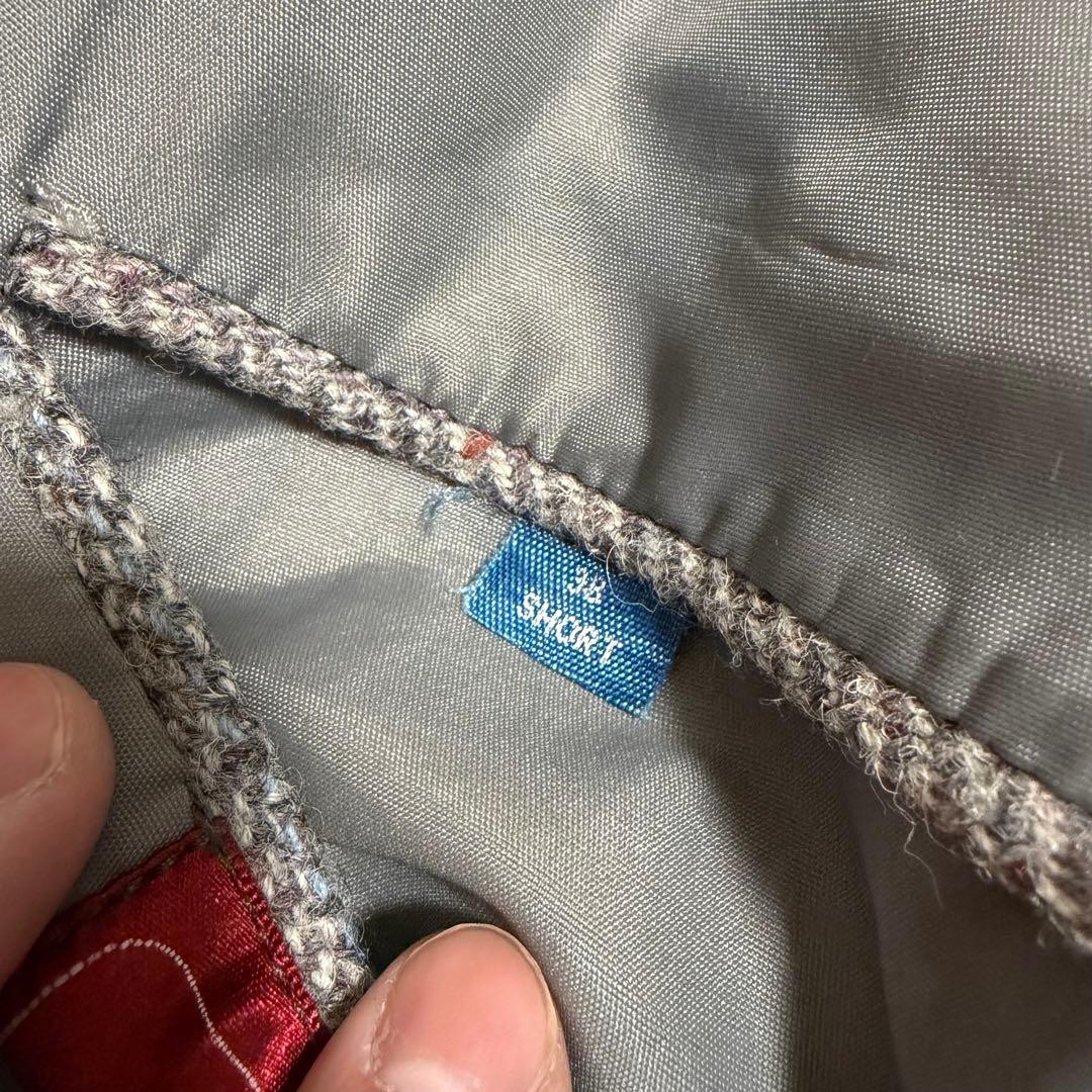 希少　ハリスツイード　Dunn & Co テーラードヘリンボーン　くるみボタン