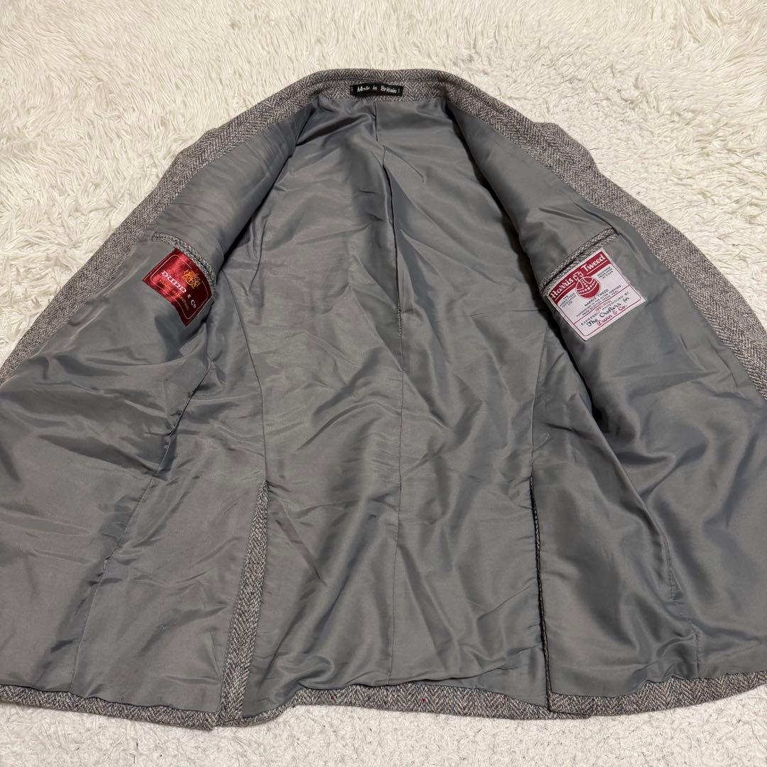 希少　ハリスツイード　Dunn & Co テーラードヘリンボーン　くるみボタン