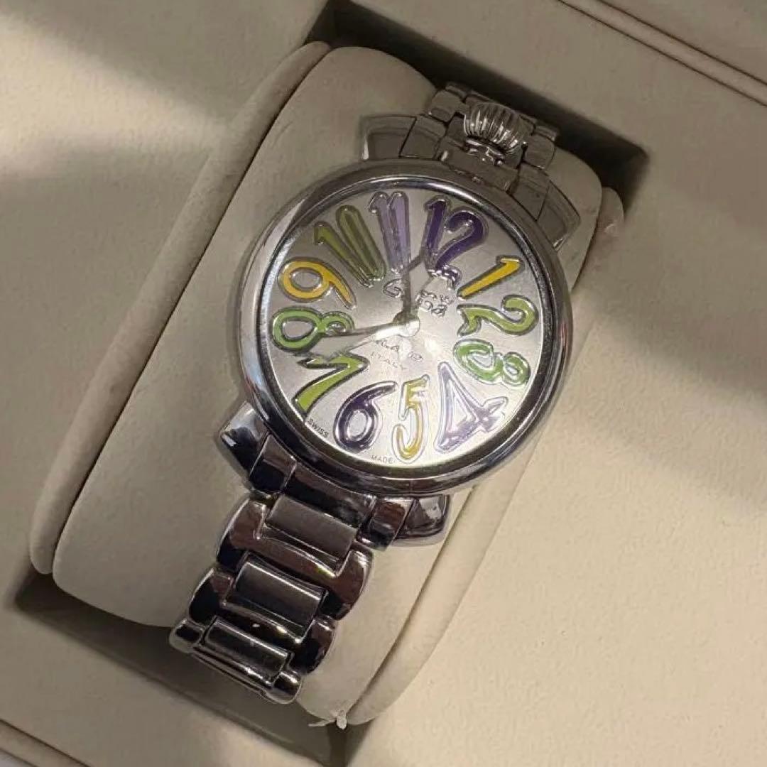 GaGa Milano 時計 シルバー　保証書つき