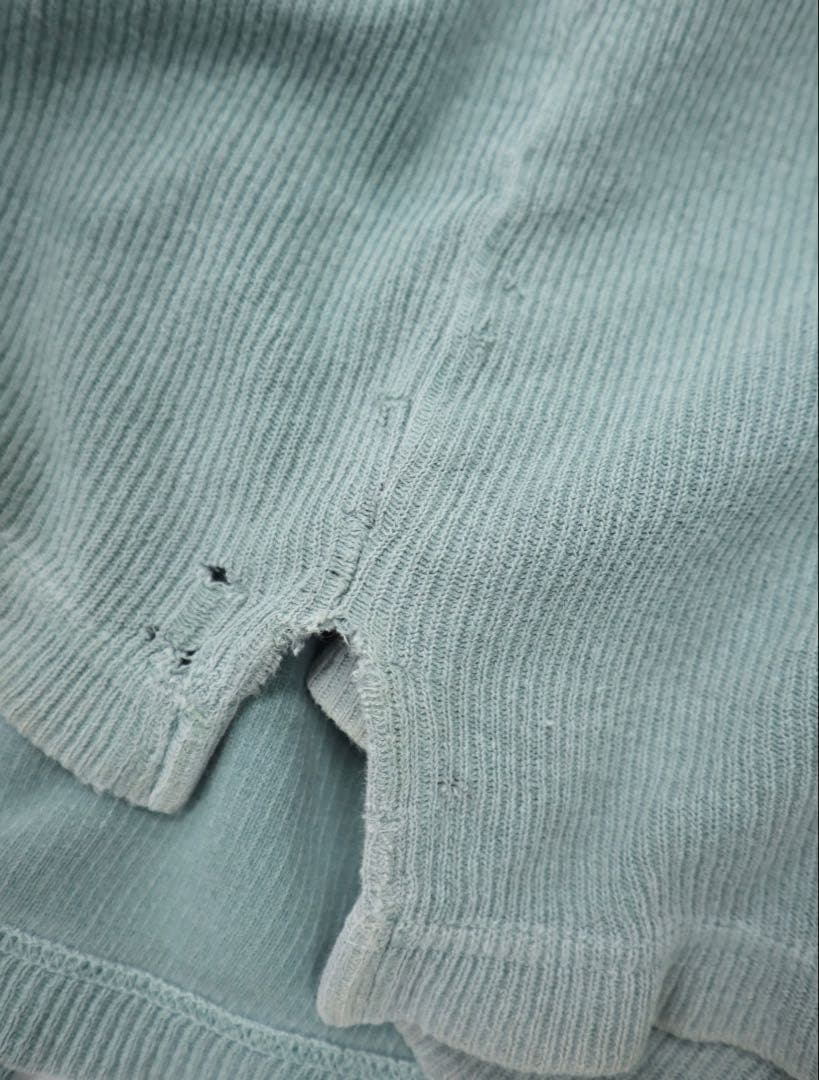 90s OLD GAP “雰囲気系\" リブ編み　ヘンリーネック　サーマル