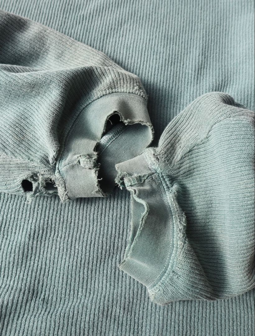 90s OLD GAP “雰囲気系\" リブ編み　ヘンリーネック　サーマル