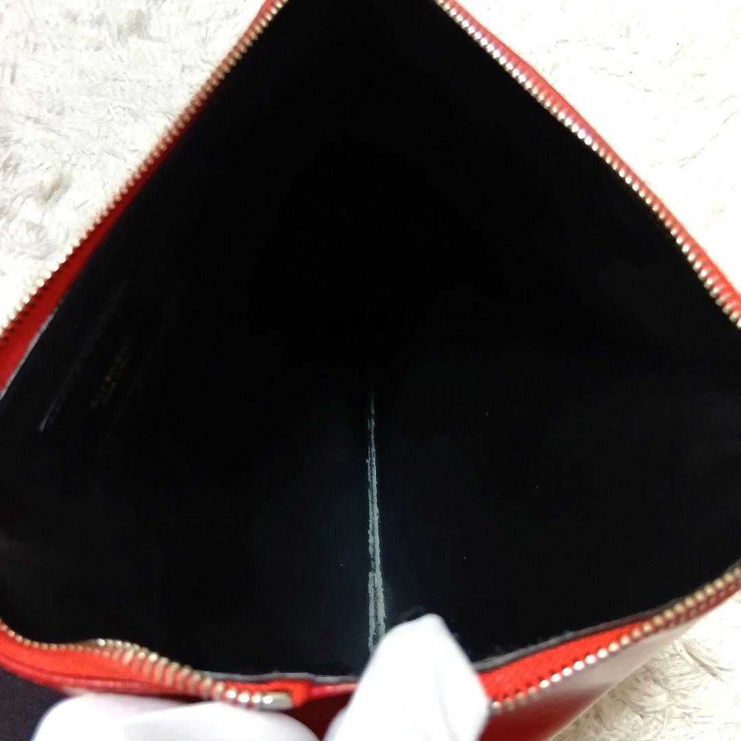 ジバンシィ　クラッチバッグ　セカンドバッグ　ロゴプリント　レッド　レザー