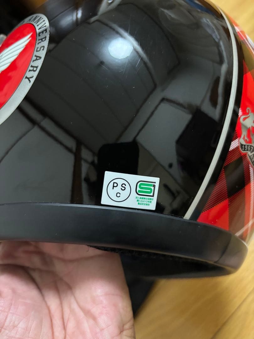 ホンダ Monkey 50周年記念 ヘルメット チェック柄 ブラック系 多分L