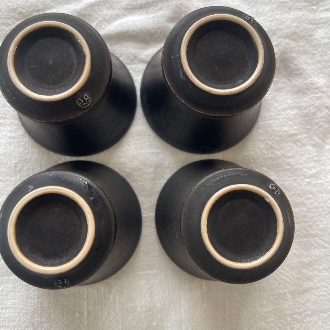 木下和美さんのシルバーと黒の茶器セット