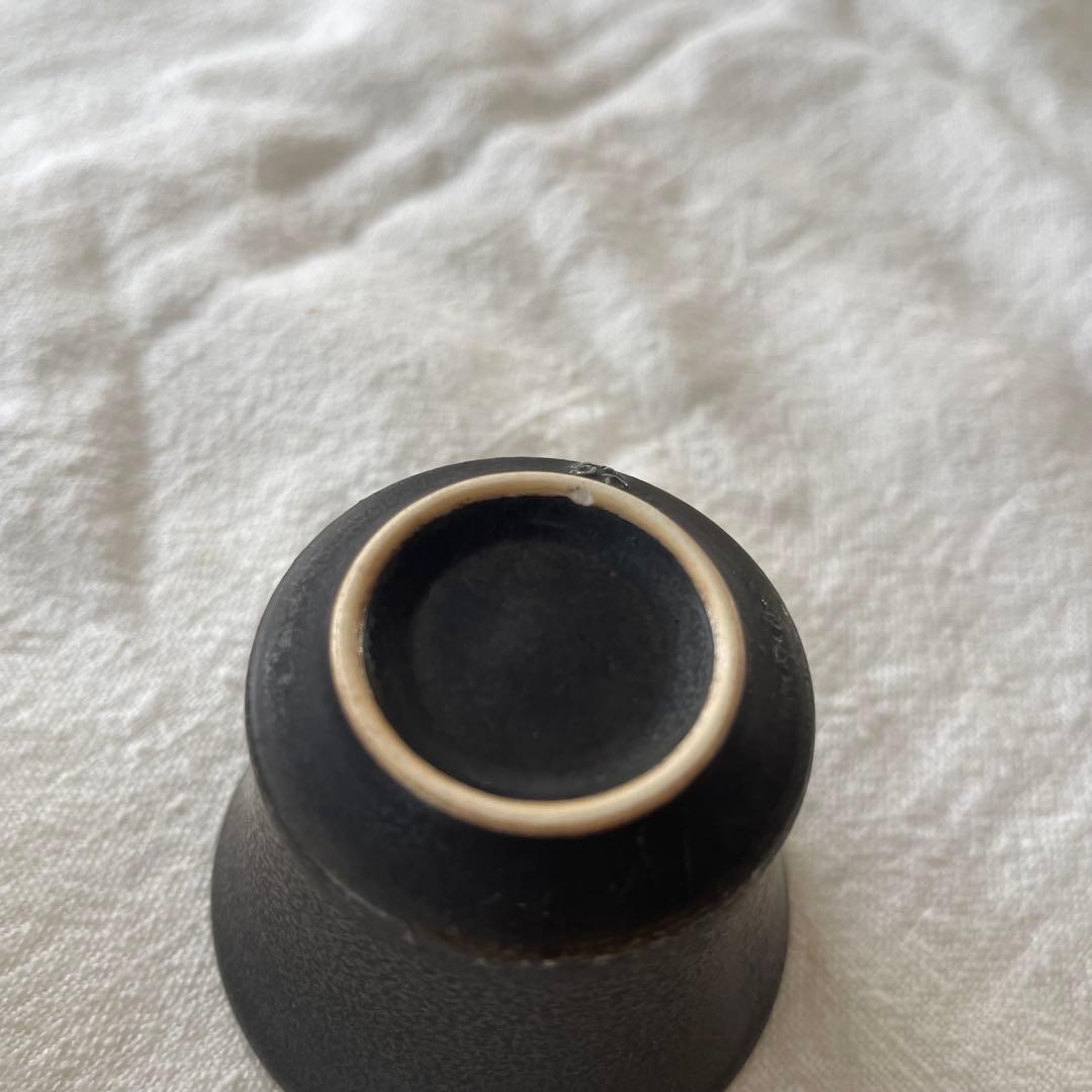 木下和美さんのシルバーと黒の茶器セット