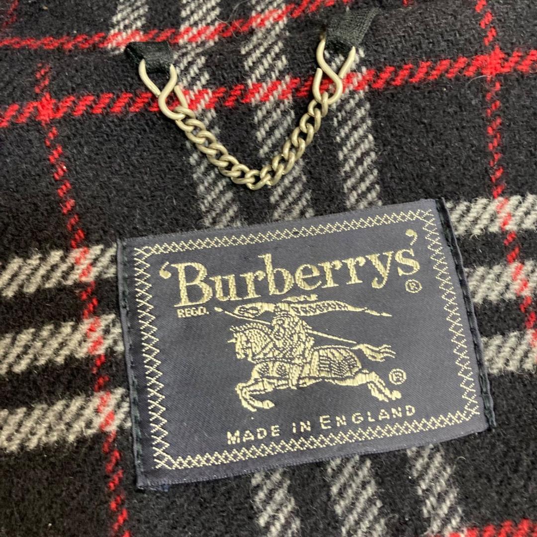 15888✨バーバリー ノバチェック ダッフルコート ウール ネイビー 英国製