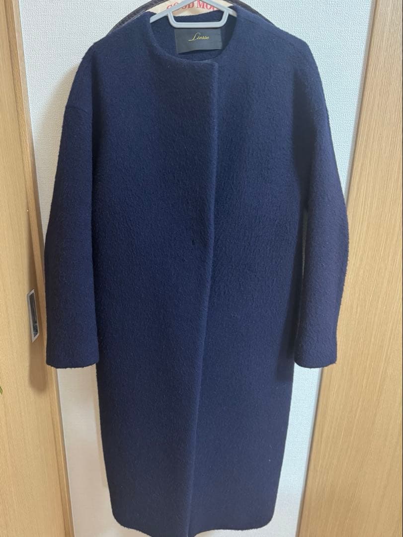 Liesse ノーカラーシャギーコート