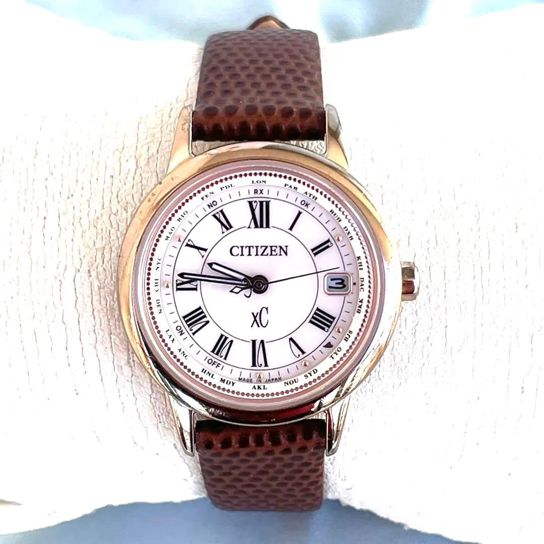 美品❣シチズン xC 電波 ソーラー サクラピンク ティタニアライン　稼働品