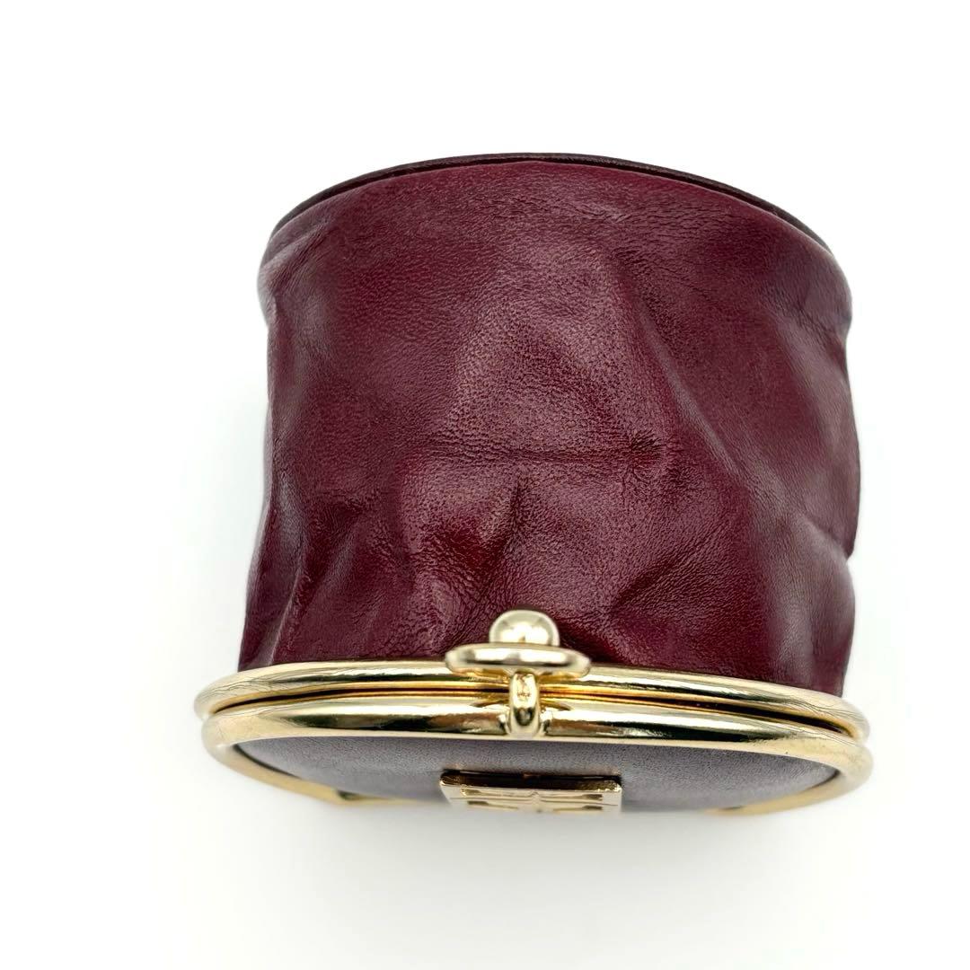 【美品】ヴィンテージ ジバンシィ がま口ケース ロゴマークゴールド　箱付き