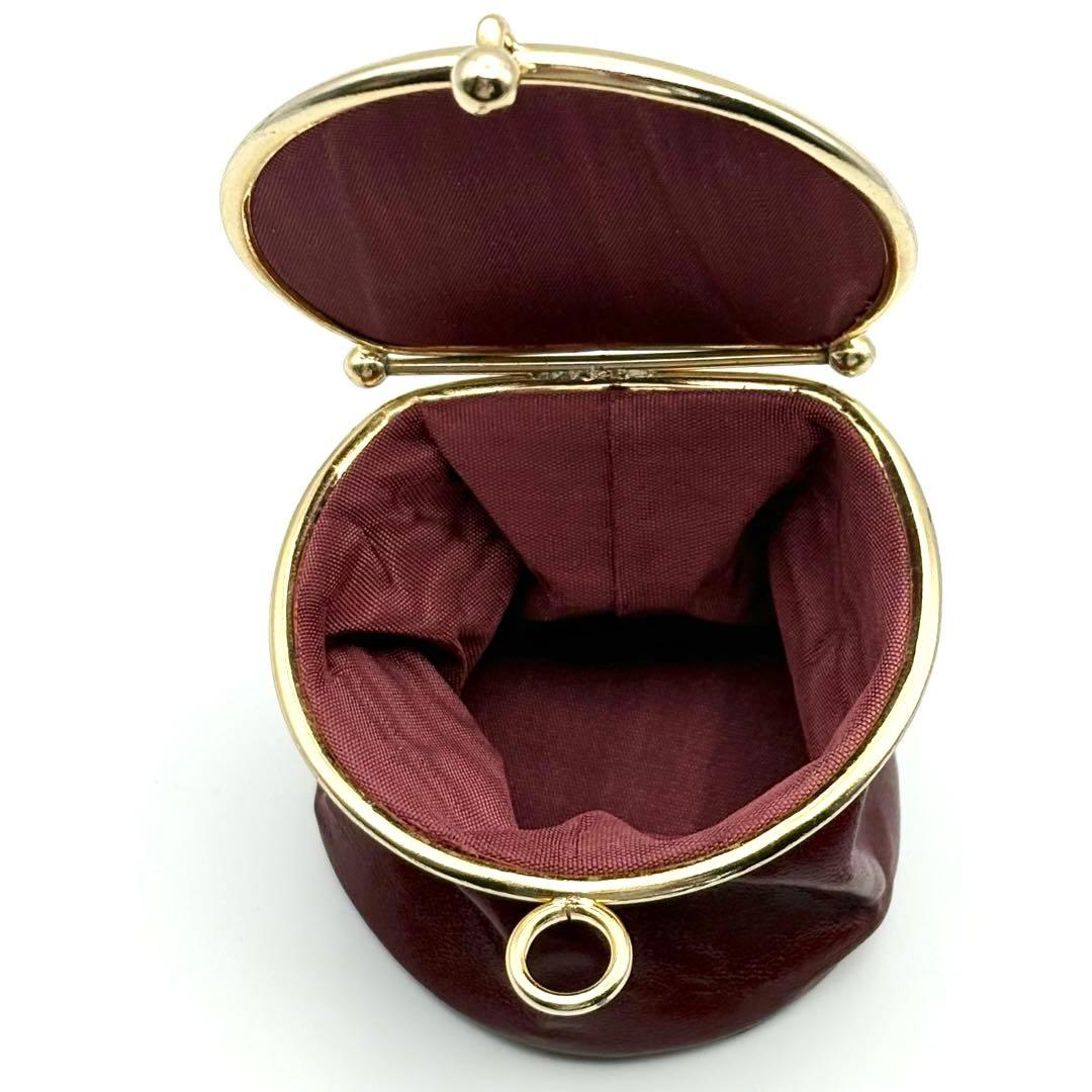 【美品】ヴィンテージ ジバンシィ がま口ケース ロゴマークゴールド　箱付き